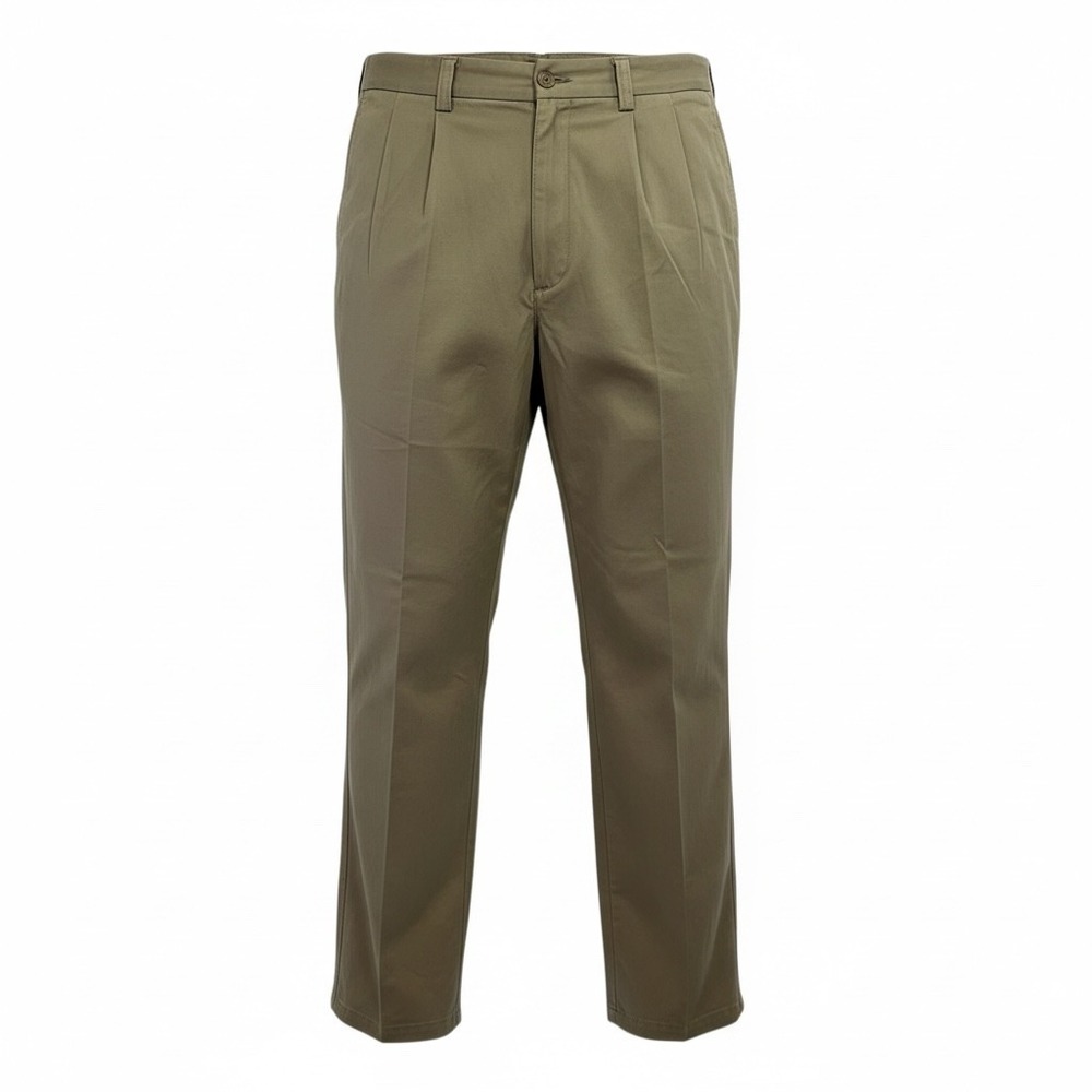 Harbor Bay Mens Khaki Pleated Classic Fit Dress Pants‎ Size 40x38 (HH16) NEW
